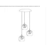 Pendant lamp made of blown glass Fabens