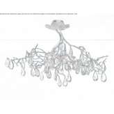 Brązowa lampa wisząca z kryształami Rossosz