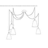 Lampa wisząca z tkaniny Jumet