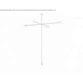 Brass LED hanging lamp Thabeban