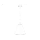Small hanging lamp in hand-rubbed antique brass Cowarts