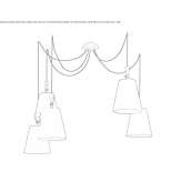 Fabric hanging lamp Jumet