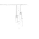 Lampa wisząca LED wykonana ręcznie z dmuchanego szkła Vara