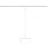 Steel LED hanging lamp Bernburg