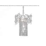Halogen hanging lamp with crystals Vialfre