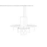 Lampa wisząca LED z mosiądzu i dmuchanego szkła Meldorf