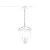 Bronze lantern with transparent glass Kimolos