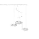 LED hanging lamp handmade of bronze Chupaca