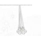 Pendant lamp made of glass and steel Weyer