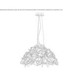 Ręcznie robiona lampa wisząca z brązu Mamadysh