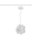 LED hanging lamp handmade of bronze Valko