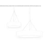 Aluminum LED hanging lamp with dimmable function Lanusei