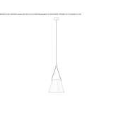 Aluminum hanging lamp Torello