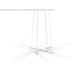 LED hanging lamp handmade of frosted glass Daesti