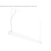 Aluminiowa lampa wisząca LED Topory