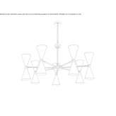 Metal chandelier Ottersum