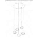 Borosilicate glass chandelier Bozouls