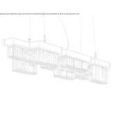 Crystal LED hanging lamp Boquira