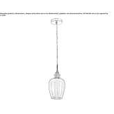 Pendant lamp with crystals Dosson