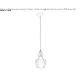 Glass pendant lamp Stelnica