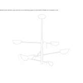 Metal chandelier Rehe