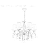 Metal chandelier with crystals Tubac