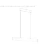 Metal LED hanging lamp Levadki