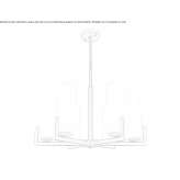 Brass glass chandelier Branik