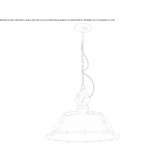 Ceramic hanging lamp in an industrial style Salcia