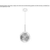 Pendant lamp made of blown glass Berolle