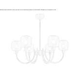 LED chandelier made of borosilicate glass Waukon