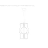 Metal hanging lamp Palmetto