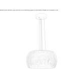 LED hanging lamp made of glass Liezen
