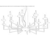 Brass LED chandelier Redencao