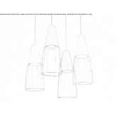 Lampa wisząca ze szkła borokrzemowego i metalu Banos
