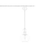 Adjustable glass pendant lamp Langham