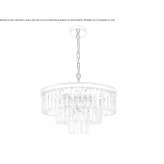 Glass chandelier with crystals Cengerli