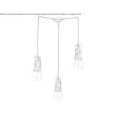 Adjustable rotating ceramic chandelier Kildeer