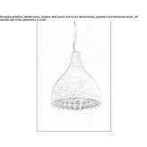 Plaster hanging lamp Flamatt