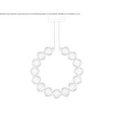 LED hanging lamp made of blown glass Angahuan