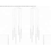 LED hanging lamp made of glass Armento