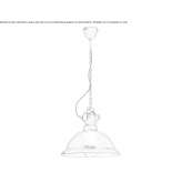 Ceramiczna lampa wisząca w stylu industrialnym Salcia