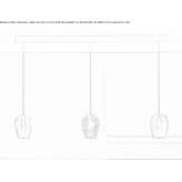LED hanging lamp made of blown glass Laflin