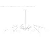Brass rotating chandelier Ludza