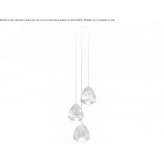 LED hanging lamp made of blown glass Espadana