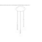 Pendant lamp made of metal and opal glass Vokhma