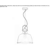 Glass pendant lamp Perlo