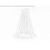Halogen crystal pendant lamp Oniferi