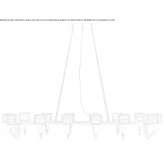 Lampa wisząca z kryształu i metalu Allassac