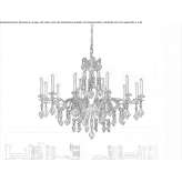 Metal chandelier painted with crystals Ojojona